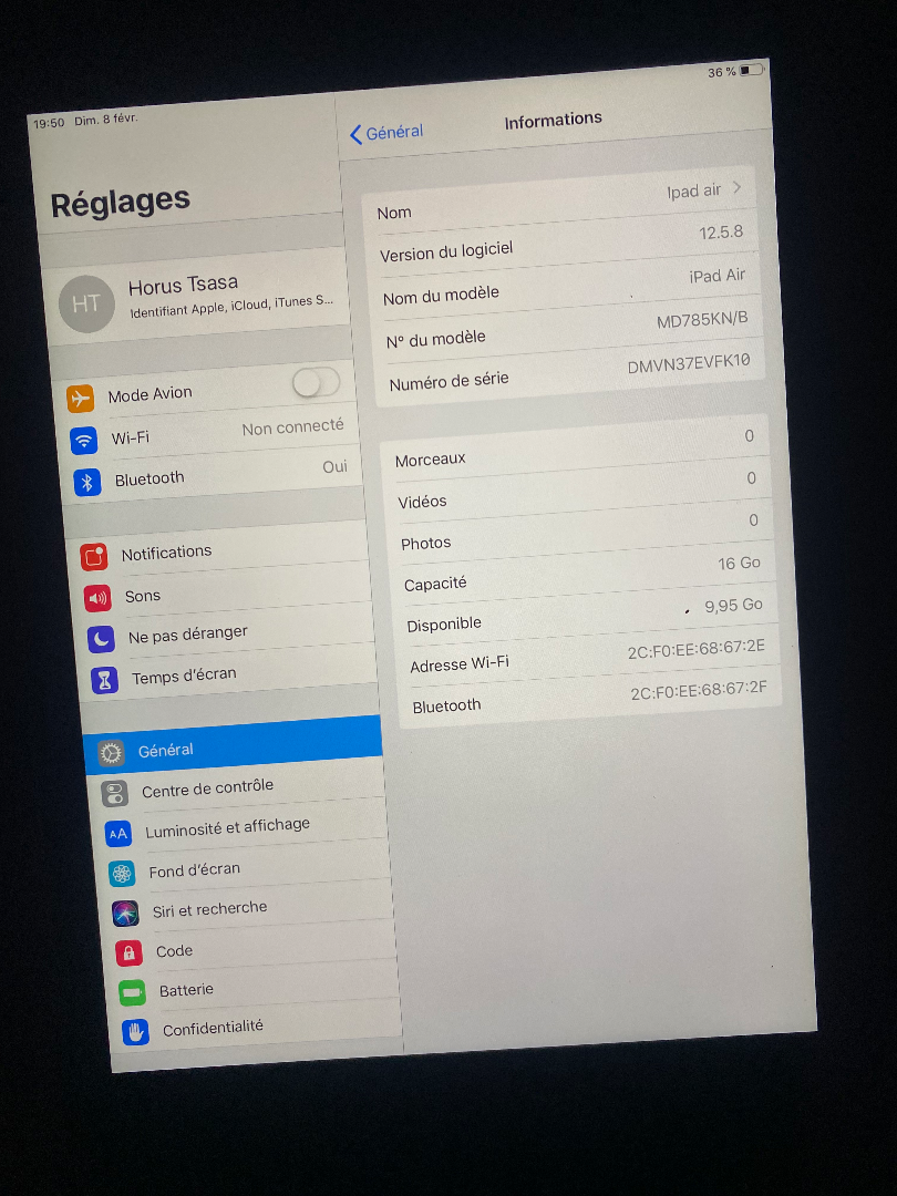 iPad disponible 125$