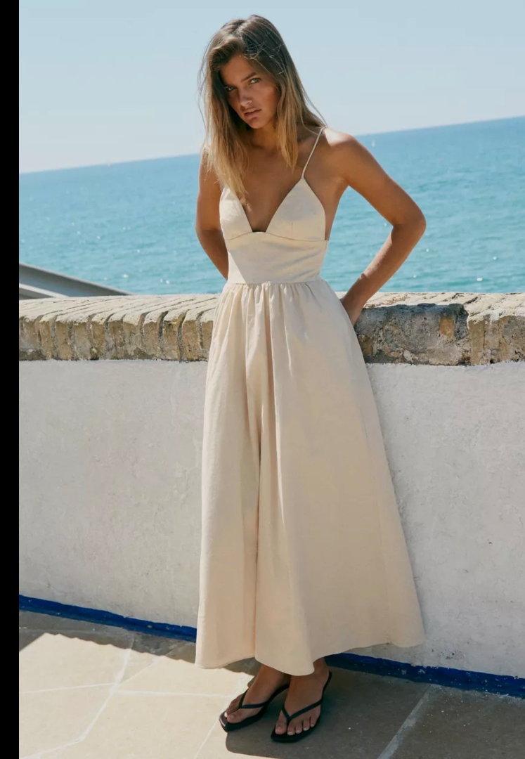 ROBE MIDI EN POPELINE