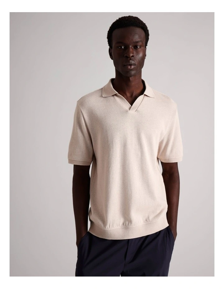 Polo Eli Manches courtes Beige