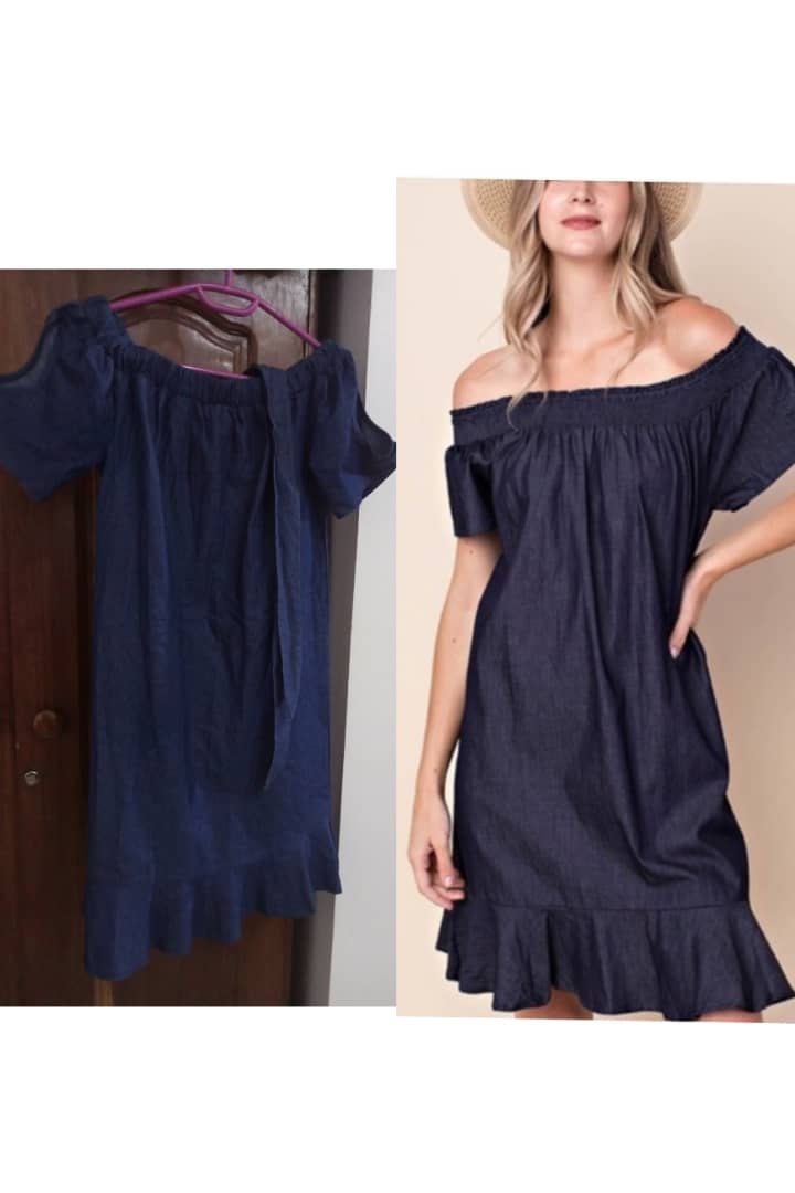 Robe courte jeans